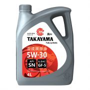 Моторное масло TAKAYAMA 5W30 ILSAC GF-5 SN 4л синт пластик 605552
