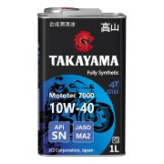 Моторное масло Takayama Mototec 7000 4T 10W40 SN JASO MA-2 1л жесть 605575