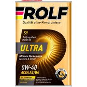 Моторное масло ROLF Ultra 0W40 A3/B4 SN/CF 4л синт жесть 322948